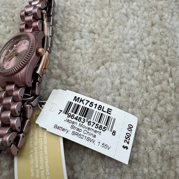 NWT Michael Kors Limited Edition Petite Lexington Pink Tone Ladies Watch - Picture 5 of 6
